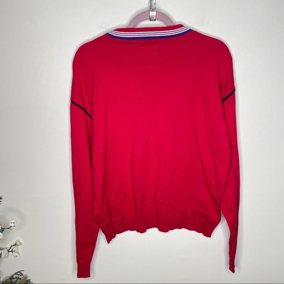 UNIF Riley Ringer Sweater Red {WW39} - Picture 3 of 6